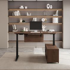 It features a high-quality lift top mechanism for height adjustments from 29.5 to 47.2 inches, making the process smooth and comfortable. You can easily switch from sitting to standing with these 3 memory buttons for frequently used heights. This is an corner L-shaped desk designed for maximizing corner spaces with abundant storage space, 3 lockers, and 1 drawer. Adjustable electric standing type Premium MDF, a durable, eco-friendly high density engineered wood ensures quality L-shaped design Ample storage Comfy Office Chair, Comfy Office, Hand Chair, Stemware Storage, Wall Frame Set, Bookshelf Organization, Loveseat Living Room, Shaped Desk, Electric Standing Desk