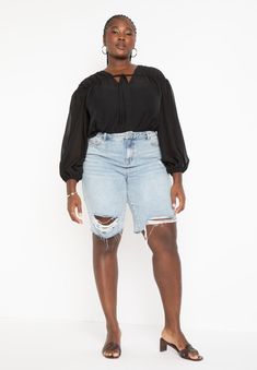 City Shorts | Eloquii Ticket Style, Denim Skort, City Shorts, Swimsuits For All, Plus Size Pants, Jena, Personal Marketing, Pocket Design, Recycled Cotton