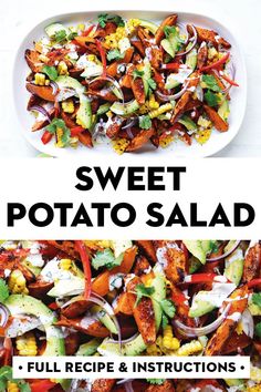 the cover of sweet potato salad