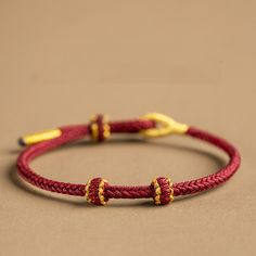 Pure hand-woven red rope bracelet Semi-finished pearl wearable gold accessories DIY couple bracelet Red Braided Jewelry As A Gift, Red Braided Jewelry For Gifts, Red Braided Jewelry Perfect As A Gift, Casual Gold Resizable Braided Bracelets, Elegant Red Adjustable Braided Bracelets, Elegant Red Adjustable Braided Bracelet, Gold Braided Bracelet As Gift, Gold Braided Bracelets Gift, Adjustable Braided Red Jewelry