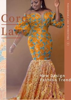 Yellow Lace Patchwork Dresses, Yellow Lace Dresses With Lace Patchwork, Fitted Yellow Lace Dress, Yellow Fitted Lace Dress, African Lace Dresses Nigerian Fashion, Latest Lace Styles, African Elegance, Ankara Dress Designs, Nigerian Lace Styles Dress