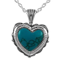 Etched Turquoise Heart Keepsake Pendant One At A Time, Turquoise Heart, Cremation Jewelry, Etching, White Gold, Turquoise, Sterling Silver, Pendant, Silver