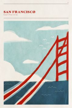 an illustration of the golden gate bridge in san francisco