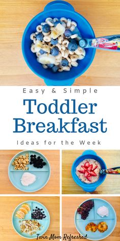 toddler breakfast ideas for the week