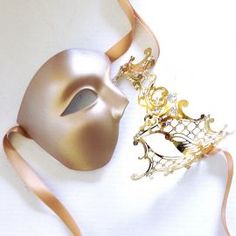 Gold Couples Phantom masquerade mask set Half Face Masquerade Mask, Phantom Masquerade, Phantom Mask, Masquerade Ball Masks, Mask Ball, Mens Masquerade Mask, Opera Mask, Mask Collection, Show Makeup