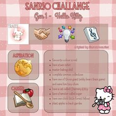 the sanrio challenge game is being played on an iphone or ipad, and it's free to play