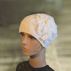 White knitted  beanie  is perfect for everyday casual street style.It is interesting hat with side decoration for stunner look. Additionally,this decoration increases the visual size of the head.It is comfortable and easy to wear.50% wool, 50% acrylicOne size  fits an average woman's head.CARE: Hand wash in lukewarm water and dry flat. Do not dry in the dryer!Check out this hat in other color here:https://www.etsy.com/shop/AccessoryArty?ref=hdr_shop_menuImportant Note!Please, keep in mind that c Handmade Adjustable White Beanie, White Knitted Beanie, One Size Fits Most, White Bohemian Knitted Hat, White Handmade Adjustable Beanie, Playful White Cap Beanie, White Church Hats, Knitted Beret, White Beanies, Summer Hats For Women