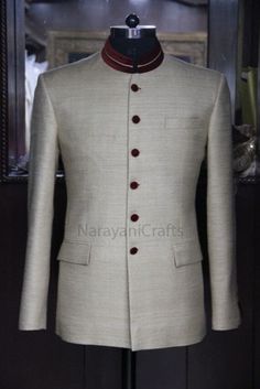 Product Description - The first and most important rule of men's style is you should feel comfortable and confident in your clothes. You will need both these attributes to pull off just about any outfit successfully. A suit that fits increases your confidence and makes you look good. Regardless of how 'classy' or expensive they might be. New Stylish handmade Decent Jodhpuri suit for men for wedding and festive occasions.  Stylish New Bandgala jodhpuri suit  Top Details  -  Color  -  Off White  Fabric  - Suiting  Bottom Details - Color  - Off White Fabric - Suiting Bottom Style  - Pant Note 1 :- If you want any other Color in this so please send us a message sothat we will make it according to your choice. Note 2:-  Select your size according to your chest. Note 3 :- If you want in your per Fitted Bandhgala With Zari Work For Formal Occasions, Fitted Nehru Jacket For Semi-formal Diwali, Semi-formal Fitted Nehru Jacket For Diwali, Fitted Bandhgala For Diwali Semi-formal, Tailored Kurta For Eid Wedding, Semi-formal Fitted Nehru Jacket With Zari Work, Fitted Classic Traditional Wear For Wedding, Wedding Party Wear Nehru Jacket, Wedding Nehru Jacket With Long Sleeves