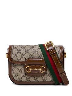 60% Polyurethane 20% Cotton 20% Polyester Gucci Rectangular Bag With Gold-tone Hardware, Gucci Crossbody Satchel With Gold-tone Hardware, Chic Gucci Satchel With Removable Pouch, Gucci Satchel With Detachable Strap For Shopping, Chic Gucci Rectangular Bag, Chic Gucci Crossbody Satchel, Gucci Brown Flap Bag, Classic Gucci Crossbody Satchel, Gucci Satchel Shoulder Bag With Horsebit Detail