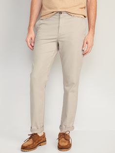 contoured waistband button closure belt loops zip fly hip pockets back welt pockets with button closure at left slim thigh and leg hits below ankle model is approx.  6'1" and wears size 32w x 32lmachine wash according to the care instruction label spandex 2% cotton 98% Slim Fit Tapered Leg Bottoms For Spring, Slim Fit Business Casual Bottoms With Five Pockets, Business Casual Slim Fit Bottoms With Five Pockets, Spring Slim Fit Tapered Leg Bottoms, Casual Tapered Straight Bottoms, Spring Tapered Bottoms With Belt Loops, Slim Fit Casual Chino Cotton Twill Bottoms, Classic Slim Fit Mid-rise Bottoms, Slim Fit Bottoms With Button Closure And Flat Front