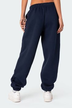 PRODUCT INFO Sweatpants Oversized fit Cotton, Polyester Model wears size S Model height is 5'9 Item care: Wash with similar color Oversized Cotton Trendy Sweatpants, Trendy Blue Cotton Sweatpants, Navy Sweatpants, Navy Blue Sweatpants, Navy Sweatpants Outfit, Navy Blue Sweatpants Outfit, Navy Blue Brandy Melville Sweatpants, Blue Cotton Wide-leg Sweatpants, Cute Sweats