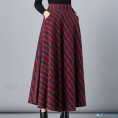 Orcajump - Fashionable high-waisted  A-line midi skirt in various floral patterns and thick fabric Cotton A-line Skirt With Floral Print, Red Vintage Floral Print Skirt, Multicolor Midi-length Skirt With Lined Detail, A Line Skirts, Midi Skirt, Floral Pattern, High Waisted, Floral, Fabric