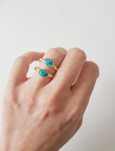 A beautiful turquoise gemstone set in a sterling silver bezel . Great for stacking! *Ring's band measure 3mm *The ring has been polished for a more elegant and chic look. *Choose your ring size during checkout!Every gemstone is unique as the person it will adorn. Please allow for small differences in color. *Also available in gold plated silver.Choose the finish you prefer during checkout! ------------------------------------------------------------------------------------ TURQUOISE PROPERTIES: Cabochon Ring, Bohemian Rings, Ring Dainty, Ring Gemstone, Turquoise Gemstone, Gemstone Ring, Turquoise Ring, Band Rings, Boho Chic