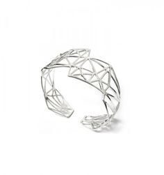 Eexquisite Geometric Silver Bracelet that boasts a unique geometric design, showcasing exceptional artistry and attention to detail. Made from silver, it combines elegance and durability for a timeless accessory. Specifications: Material: Silver 925 Width: 25 - 48 mm Weight: 21 g Suitable Wrist Size: 17 - 20 cm Why You'll Love It: The Geometric Silver Bracelet is perfect for those who appreciate unique, high-quality jewelry. Its bold design and superior craftsmanship make it a standout piece, id Modern Sterling Silver Bracelet For Formal Occasions, Modernist Geometric Jewelry For Formal Occasions, Elegant Bracelet With Unique Design, Elegant Sterling Silver Formal Bracelet, Formal White Gold Metal Cuff Bracelet, Sterling Silver Geometric Jewelry For Formal Occasions, Formal Sterling Silver Geometric Jewelry, Elegant Bracelets With Unique Design As Gift, Modern Sterling Silver Bangle Bracelet For Formal