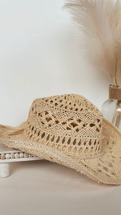 Gorgeous woven hat - perfect for a coastal cowgirl look! Country Style Wide Brim Straw Hat In Natural Color, Western Style Natural Woven Sun Hat, Western Style Woven Sun Hat In Natural Color, Western Woven Sun Hat In Natural Color, Natural Woven Western Sun Hat, Western Style Woven Brimmed Fedora, Straw Fedora Hat For Rodeo, Natural Fedora Sun Hat For Rodeo, Spring Bucket Hat For Rodeo