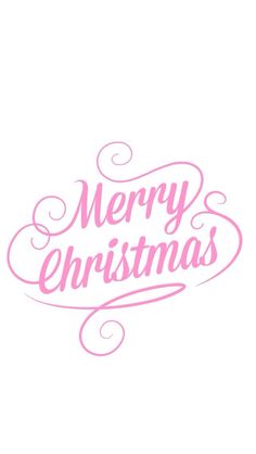 the words merry christmas written in pink ink