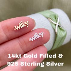 These word links are the perfect size for using as a connector for permanent jewelry chains. 14kt Gold Filled & Sterling Silver wifey: 13.5 mm x 5.5 mm 20 gauge Don't forget the jumprings to attach them:  https://www.etsy.com/listing/1495523182/set-of-50-x-tiny-jumpring-22ga-32mm-open? View all our great items: ImprintedSupplies.etsy.com ImprintedSupplies jewelry is not intended for use on children under the age of 13. Gold Sterling Silver Name Bracelet For Gift, Gold Sterling Silver Name Bracelet As Gift, Sterling Silver Name Bracelet For Anniversary, Sterling Silver Gold Name Bracelet For Anniversary, Gold Sterling Silver Name Bracelet For Anniversary, Gold Sterling Silver Name Bracelet For Mother's Day, Hypoallergenic White Gold Name Bracelet As Gift, Hypoallergenic White Gold Name Bracelet For Gift, Nickel-free Yellow Gold Wedding Jewelry