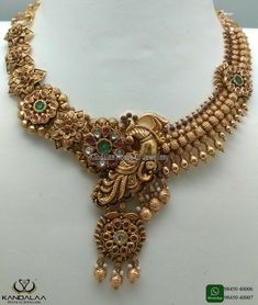 Peacock Necklace Indian Gold, Temple Gold Necklace, Stone Gold Jewellery, Delicate Gold Jewelry, Gold Bridal Necklace