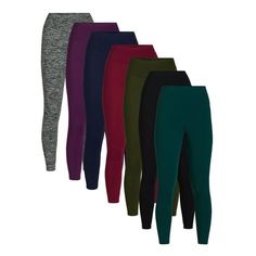 Go with a solid finish, then decide to make it a workout session or a relaxing day at home. Its your day with Active Fleece Leggings from Feathers featuring a convenient five-pack to easily build your activewear. These womens active leggings keep you covered with its cozy fleece finish and stretch body that moves with you. So comfy you can easily wear them all day long. Size: M.  Color: Multicolor.  Gender: female.  Age Group: adult. Popular Leggings, Velour Leggings, Holiday Leggings, Wardrobe Capsule, Bottom Workout, Fleece Leggings, Workout Session, Active Leggings, Joggers Womens