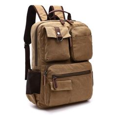 Large Canvas Laptop Backpack - More than a backpack Lace Backpack, Canvas Backpack Men, Wax Canvas, Knapsack Bag, Travel Rucksack, Backpack For Teens, College Backpack, Laptop Rucksack, Boys Backpacks