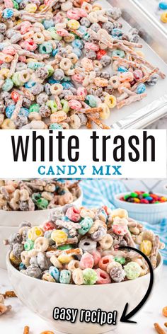 White Trash Candy. Open your pantry, dump a bunch of salty sweet snack foods in a bowl and cover it with white chocolate. Homemade candy at its easiest! Random Pantry Recipes, Snack Mixes For Kids, Salty Snack Ideas, Sweet And Salty Snacks, Salty Sweet Snacks, Picnic Snacks, Chocolate Homemade, Shugary Sweets, Cereal Snacks