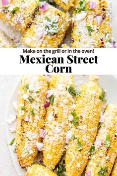 mexican street corn on the cob with text overlay