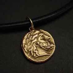 Zeus coin - Necklace Percy Jackson Necklace, Tarpon Springs, Roman Coins, Coin Necklace, Coin Pendant, Greek Mythology, Percy Jackson, Pendant Necklaces, Belly Button Rings