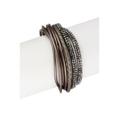 Our Multi Strand Wrap Bracelet wraps around your wrist twice giving the stackable look of full, fun layers. This bracelet features multi strands of leather cord with crystal accents, finished with a magnetic clasp for easy on and off. Size: 2.5. Color: Gray. Gender: female. Age Group: adult. Multi Strand Bracelet, Strand Bracelet, Magnetic Clasp, Multi Strand, Leather Cord, Womens Bracelets, Wrap Bracelet, Gender Female, Womens Watches