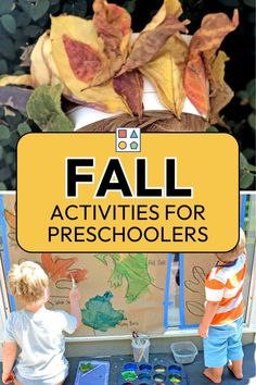 fall activities for preschoolers with the title overlay