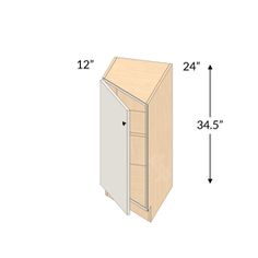 the measurements for an unfinished cabinet