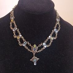 Simply beautiful. Vintage Mary DiMarco 15.5" long Antiqued double chain with Blue, Green and Yellowstones. in the center is 1" Dangle with additional blue stones. be sure and check out my other listings for more Mary DiMarco Green Stones, Blue Stones, Double Chain, Necklace Blue, Choker Necklaces, Green Stone, Simply Beautiful, Blue Stone, Blue And Green