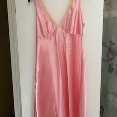 Nwot Victoria Secret Chemise Slip Dress Nightgown Medium Victoria's Secret Pink, Victoria Secret, Night Gown, Secret Pink, Women's Intimates, Slip Dress, Victoria's Secret, Satin, Pink