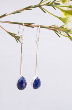 Lapis Lazuli Earrings ~ Long Earrings Sterling Silver 925 ~ Gemstone ~ Dangle ~ Handmade ~ Jewelry ~ Gift For Her ~ Maresia 》D E T A I L S《 ✦ M E T A L : Sterling Silver 925 ✦ S T O N E : Lapis Lazuli ✧ Please note natural gemstones are unique and may vary in shape or color. ✧ 》✦ S A V E * B U Y * M O R E ✦《 Use the code MARESIA2 and get 10% OFF when you buy 2 items. Use the code MARESIA3 and get 15% OFF when you buy 3 or more items. 》 P A C K A G I N G 《 Your jewelry will be nicely packaged. If Faceted Sterling Silver Teardrop Earrings, Faceted Teardrop Sterling Silver Earrings, Sterling Silver Teardrop Linear Earrings For Gift, Sterling Silver Long Drop Teardrop Earrings For Gift, Sapphire Sterling Silver Drop Earrings, Sterling Silver Faceted Teardrop Dangle Earrings, Teardrop Gemstone Linear Earrings As Gift, Faceted Sterling Silver Teardrop Dangle Earrings, Sterling Silver Drop Linear Earrings As Gift