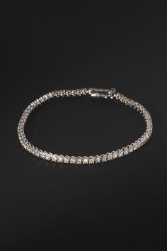 Made with 14k, 18k, and 24k gold or sterling silver, this only-at-Anthro collection is designed with everyday wear in mind. Whether working out, running errands, or heading to dinner, these made-to-last pieces add a glimmer of luxury to every look. | Bezel Disc Diamond Bracelet by Fine Diamonds by Anthropologie in Silver, Women's, Gold/Sterling Silver Bracelet In Silver, Bracelet Diamond, Tennis Bracelet Diamond, Tennis Bracelet, Women Accessories Jewelry, Silver Bracelets, Womens Jewelry Bracelets, Running Errands, Diamond Bracelet