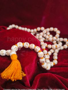 Welcome To My SHOP HAPPY CELEBRATION  Tulsi 108 Prayer Beads Mala,Ram Nam Holy Basil Japa Mala,Meditation Hare Raam Necklace,Knotted Wood Rosary,Free Shipping Energized Karma Nirvana Meditation  Product Item; Tulsi Mala  Material; Tulasi Mala  Size ; 28 Inch  Tulsi beads, commonly known as Malas, serve multifaceted purposes deeply rooted in Hindu spirituality and cultural traditions. Primarily employed as a meditation aid, these beads facilitate a focused and serene state of mind through repetitive counting. Moreover, they play a pivotal role in chanting mantras, allowing individuals to express spiritual devotion and mindfulness. The sacred association with the Holy Basil plant enhances one's spiritual connection, making the Mala a symbol of faith and commitment. Beyond personal practices, Festive Hand-strung Beaded Necklaces As Gifts, Hand-strung Beaded Necklaces As Festival Gifts, Traditional White Beaded Necklace For Gift, 8mm Beaded Mala For Festivals And Gifts, Mala With 8mm Beads As Festival Gift, Round Beaded Necklaces For Festivals As Gifts, Round Beaded Necklaces For Festivals And Gifts, Beaded Necklaces With Round Beads For Festivals, Spiritual Wooden Beaded Necklaces For Festivals