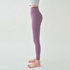 18% spadex/ 82% Polyethylene Model is 5'6" and wearing purple small. Purple Sporty Leggings For Pilates, Purple High Stretch Sporty Leggings, Sporty Purple Leggings For Pilates, Sporty Purple Tights For Pilates, Purple Compression Leggings For Yoga, Purple Compression Tights For Yoga, Micro-elastic Purple Activewear For Workout, Purple Micro-elastic Activewear For Workout, Purple Compression Yoga Leggings