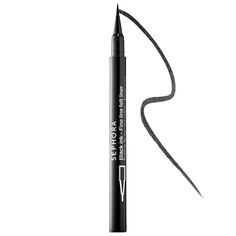 What it is: A waterproof, ultra-black, ultra-thin felt tip eyeliner. Create a precise, long-lasting line in just one smooth stroke.What Else You Need to Know: Waterproof eyeliner lasts up to 12 hours. Ultra-thin felt tip to create a tight line that adds definition to your eyes. Use alone for a fine line or to add more definition to a smoky eye.Size:.17OZ Gender: female. Age Group: adult. Felt Eyeliner, Uber Black, Eyeliner Shapes, Felt Tip Eyeliner, Eyeliner Styles, Eye Liner Tricks, Sephora Beauty, Felt Tip, Eyeliner Tutorial