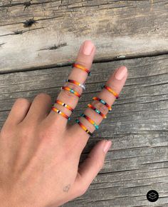 Beaded Toe Ring For Festivals, Adjustable Stackable Midi Toe Rings, Adjustable Multicolor Toe Rings, Trendy Handmade Stackable Rings, Trendy Handmade Adjustable Stackable Rings, Trendy Adjustable Midi Rings For Summer, Adjustable Multicolor Stackable Rings, Handmade Adjustable Stackable Rings, Adjustable Midi Rings For Summer