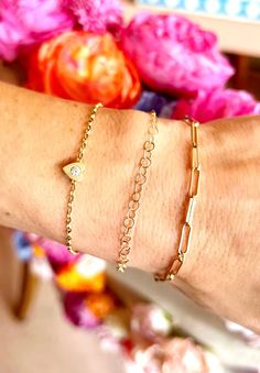 Looking for a forever bracelet? We have the style you are looking for! Come on in to select your chain, get a custom fit and ZAP on your new fabulous piece of jewelry! Prices range between $65-$128, depending on style of chain and gold content. We have 14k gold-filled, stainless steel and sterling silver. Solid gold chains range from $198-$220 depending on the weight of the chain. Feel free to reach out for specific chain and prices. We also have a variety of charms to choose from. Prices will v Fine Jewelry Gold Link Bracelet As Gift, Modern Jewelry With Rolo Chain And Oval Links, Modern Chain Link Jewelry For Gift, Trendy 14k Gold Jewelry For Anniversary, Trendy Yellow Gold Jewelry For Anniversary, Fine Jewelry Chain Link Bracelet Gift, 14k Gold Chain Link Bracelets As Gift, 14k Gold Chain Link Bracelet As Gift, 14k Gold Oval Bracelet For Everyday