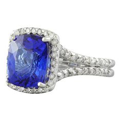 Stamped: 14K Total Ring Weight: 6.7 Grams Tanzanite Weight 6.00 Carat (10.50x9.00 Millimeters)Diamond Weight: 0.70 carat (F-G Color, VS2-SI1 Clarity )Face Measures: 13.15x11.50 Millimeter SKU: [601127] Formal Sapphire Ring With Radiant Cut, Formal Radiant Cut Sapphire Ring, Elegant Tanzanite Diamond Cut Ring, Classic Tanzanite Sapphire Ring In Radiant Cut, Gia Certified Tanzanite Cushion Cut Ring, Gia Certified Cushion Cut Tanzanite Ring, Gia Certified Radiant Cut Ring For Formal Occasions, Gia Certified Radiant Cut Ring For Formal Events, Radiant Cut Sapphire Ring For Formal Occasions