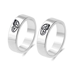 PRICES MAY VARY. Butterfly Ring----2 pcs Butterfly rings set,This butterfly ring is made up of half of a butterfly wing,It can be used as a couple ring or as a friendship ring. Rings solid thickness, excellent coating and easy-to-clean characteristics, Comfortable to wear, suitable for long-term wear. Colorful Butterfly Rings----In the package, you will receive 2 different styles of rings, The ring design is simple and stylish. tow exquisite ring sets can meet your daily needs and different choi Matching Bestie Rings, Matching Rings Couple, Matching Promise Rings Couple Unique, Cute Matching Rings, Matching Best Friend Rings, Couples Ring, Bff Rings, Matching Promise Rings, Best Friend Rings