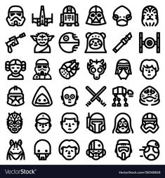 a set of halloween icons in black and white