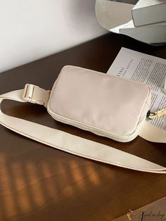 BirdinBag - Compact Casual Waist Bag Beige Portable Shoulder Bag For School, Beige Shoulder Bag For School, Beige School Shoulder Bag, Beige Portable Shoulder Bag, Portable Crossbody Bag For On-the-go, Portable Beige Shoulder Bag, Portable Pouch Chest Bag For Daily Use, Functional Cream Shoulder Bag For On-the-go, Rectangular Beige Belt Bag For On-the-go