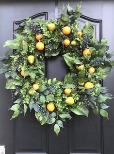 Colonial Williamsburg-Style Fruit Wreath - TwoInspireYou Spring Front Porch Decor, Wreaths Front Door, Fruit Wreath, Front Door Wreaths, Spring Front Door Wreaths, Homeowner Gift, Spring Door Wreaths, New Homeowner Gift, Diy Outdoor Decor