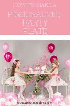 DIY Birthday Party Plates with Cricut and Xyron - ARM4Creations Wedding Coolers, Birthday Party Plates, Valentine Picture, Birthday Plate, Diy Birthday Party, Birthday Planning, Birthday Party Shirt, Birthday Diy, Unicorn Birthday Parties