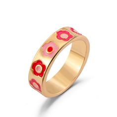 Color: Green Heart/ Floral/Star/ Smile/ Poker/Pink Heart Material: Alloy Feature: Adjustable Trendy Pink Enamel Ring For Gift, Trendy Pink Enamel Ring As Gift, Adjustable Flower Ring For Valentine's Day, Trendy Pink Heart-shaped Rings, Trendy Pink Heart Promise Ring, Trendy Pink Adjustable Enamel Ring, Cute Pink Rings For Promise, Adjustable Pink Midi Rings For Gifts, Cute Red Jewelry For Spring