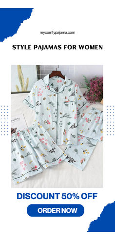 Elevate your loungewear with our stylish Pajamas for Women! 🌈✨ Perfect for relaxing at home or enjoying a cozy night in, this chic 2-piece set offers both comfort and flair. Get yours today and unwind in style! #StylishPajamas #Loungewear #PajamaSet #ComfortAndStyle #HomeEssentials #ChicSleepwear #RelaxInStyle #PajamaGoals #SweetDreams #CozyNights #FashionInspo #ComfortWear #BedtimeFashion #PajamaParty #TrendyLounge #StayCozy Cotton Sleepwear With Pockets For Home, Comfortable Sleepwear With Pockets For Home, Comfortable Sleepwear With Pockets For Sleepover, Cotton Sleepwear With Pockets For Sleepovers, Blue Cotton Sleepwear For Home, Comfortable Blue Cotton Set, Casual Cotton Sleepwear For Sleepovers, Light Blue Long Sleeve Cotton Sleepwear, Comfortable Cotton Pajama Party Sets