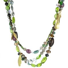 Gabriella Kiss Green Story Necklace | Quadrum Gallery Necklace Guide, Garnet Crystal, Tsavorite Garnet, Deep Winter, Artisan Bracelets, Gemstone Beaded Necklace, Star Ruby, Pearl Grey, Green Necklace