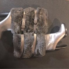 These Trendy Stunners Are On Point For Cooler Weather. Purchased But Not Worn Except Inside On Carpet. Excellent Condition. Reasonable Offers Welcome. Sorry No Trades. Cooler Weather, Michael Kors Shoes, Shoes Heels Boots, Shoes Women Heels, Heeled Boots, Black Silver, Faux Fur, Shoes Heels, Michael Kors