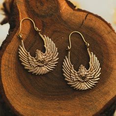 Eagle Earring Tribal Desert, Image Traditional Bronze Pierced Earrings, Ceremonial Brass Drop Earrings, Ceremonial Pierced Brass Jewelry, Traditional Nickel-free Bronze Earrings, Traditional Bronze Nickel-free Earrings, Ceremonial Brass Earrings, Ceremonial Pierced Brass Earrings, Traditional Bronze Jewelry With Antique Finish, Antique Finish Brass Drop Earrings